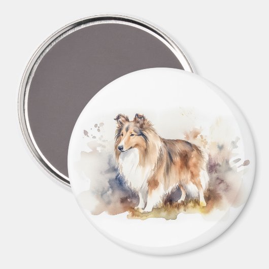 Waterverf Sheltie Magneet (Voorkant / Achterkant)
