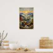 Waterverf Shenandoah National Park Retro Poster (Keuken)