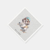 Waterverf Shih Tzu servetten (Hoek)