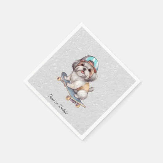 Waterverf Shih Tzu servetten (Hoek)