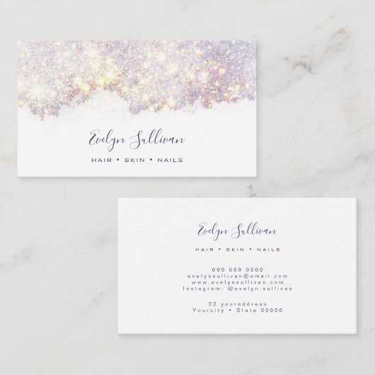 Waterverf Shimmer Visitekaartje (Voorkant / Achterkant)