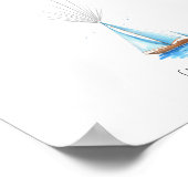 Waterverf Ship Fingerprint Gastenboek Poster (Hoek)