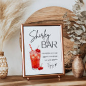 Waterverf Shirley Temple Bar Bord Poster