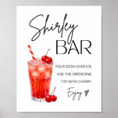 Waterverf Shirley Temple Bar Bord Poster (Voorkant)