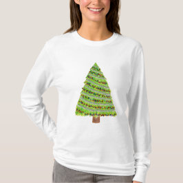 Waterverf Shirt kerstbomen