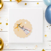 Waterverf Shooting Star & Rainbow Tail Dank je wel Bedankjes Labels