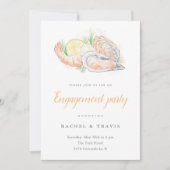 Waterverf Shrimp & Oyster Engangement Kaart (Voorkant)