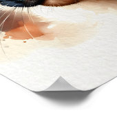 Waterverf Siamese kat kleurrijk portret Poster (Hoek)