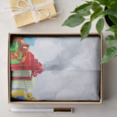 Waterverf Siamese Kitten Kerstmis Tissuepapier (Geschenk)