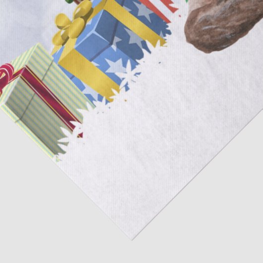 Waterverf Siamese Kitten Kerstmis Tissuepapier (Detail)