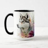 Waterverf SIBERIAN HUSKY DOG Mok (Links)