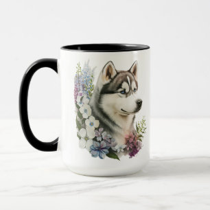 Waterverf SIBERIAN HUSKY DOG Mok