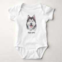 Waterverf Siberian Husky Dog Pet