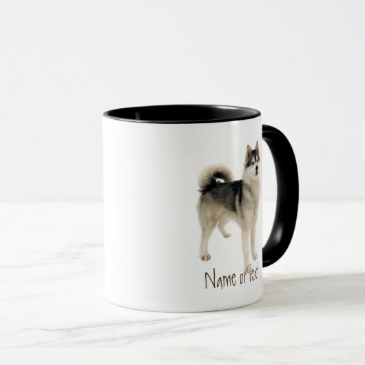 Waterverf Siberian Husky Malemute Dog Pet Aangepas Mok (Voorkant rechts)