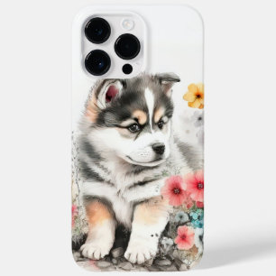 WATERVERF SIBERIAN HUSKY PUPPY DOG Case-Mate iPhone 14 PRO MAX HOESJE