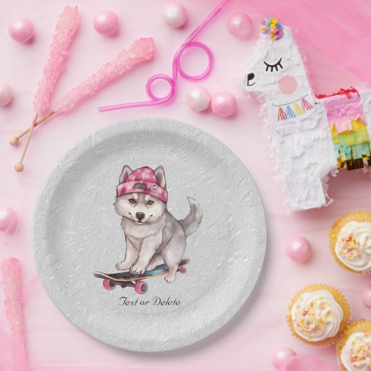 Waterverf Siberisch Husky Papier Bord (Feest)