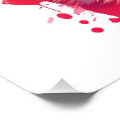 Waterverf Siberische Husky kleurrijke kunst Perfect Poster (Hoek)