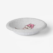 Waterverf Siberische Husky Paper Bowl Papieren Kommen (Gebogen)