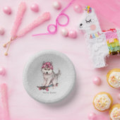 Waterverf Siberische Husky Paper Bowl Papieren Kommen (Feest)