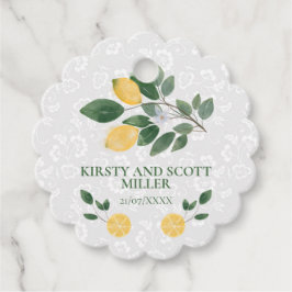 Waterverf Siciliaanse citroenen bruiloft Bedankjes Labels