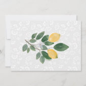 Waterverf Siciliaanse citroenen slaan de datum op Kaart (Achterkant)