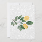 Waterverf Siciliaanse Lemons Birthday Bedankkaart (Achterkant)