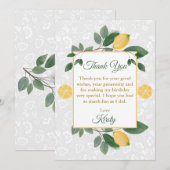 Waterverf Siciliaanse Lemons Birthday Bedankkaart (Voorkant / Achterkant)