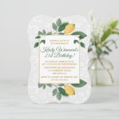 Waterverf Siciliaanse Lemons Birthday Kaart (Staand voorkant)