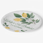 Waterverf Siciliaanse Lemons Birthday Papieren Bordje (Gekanteld)