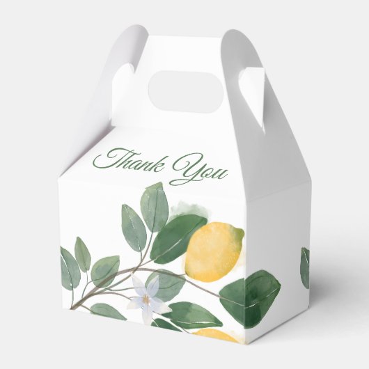 Waterverf Siciliaanse Lemons bruiloft Hartelijk da Bedankdoosjes (Achterkant)