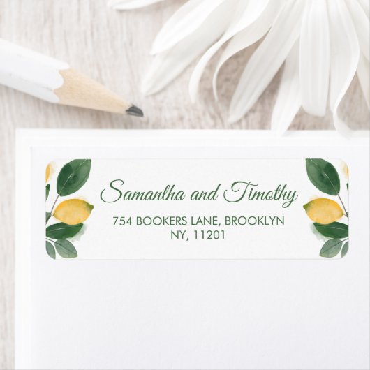 Waterverf Siciliaanse Lemons Etiket (Insitu)