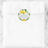 Waterverf Siciliaanse Lemons Homemade Limoncello Ronde Sticker (Tas)