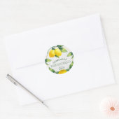 Waterverf Siciliaanse Lemons Homemade Limoncello Ronde Sticker (Envelop)