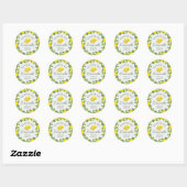 Waterverf Siciliaanse Lemons Homemade Limoncello Ronde Sticker (Vel)