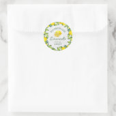 Waterverf Siciliaanse Lemons Homemade Limoncello Ronde Sticker (Tas)