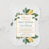 Waterverf Siciliaanse Lemons Wedding Kaart (Voorkant / Achterkant)