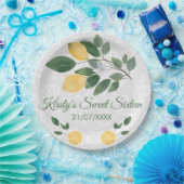 Waterverf Sicilian Lemons Sweet Sixteen Papieren Bordje (Feest)