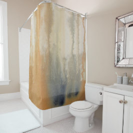 Waterverf Sienna Wilds Abstract Douchegordijn