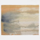 Waterverf Sienna Wilds Abstract Fleece Deken (Voorkant (Horizontaal))