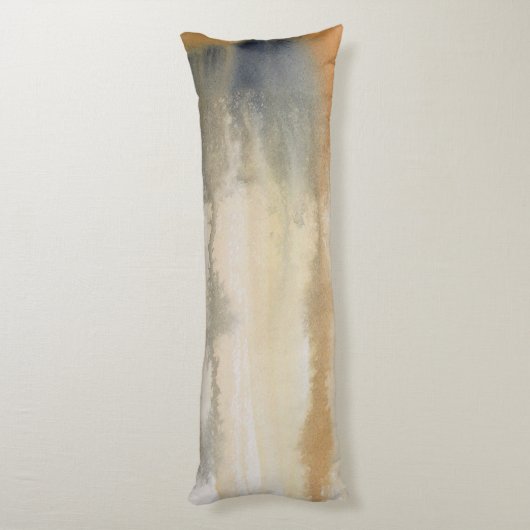 Waterverf Sienna Wilds Abstract Lichaamskussen (Achterkant (Verticaal))