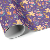 Waterverf sierbloemen cadeaupapier (Rol Hoek)