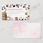 Waterverf sierlijke Kleine cowgirl Rodeo Country b Informatiekaartje (Voorkant / Achterkant)