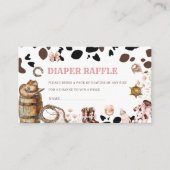 Waterverf sierlijke Kleine cowgirl Rodeo Country b Informatiekaartje (Voorkant)