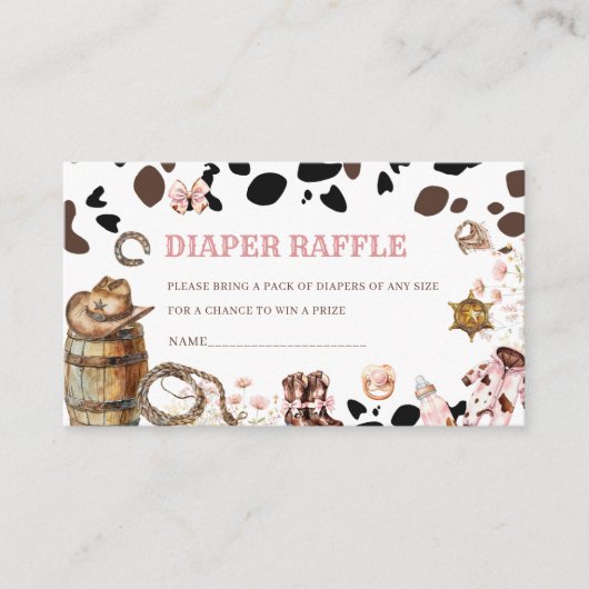 Waterverf sierlijke Kleine cowgirl Rodeo Country b Informatiekaartje (Voorkant)