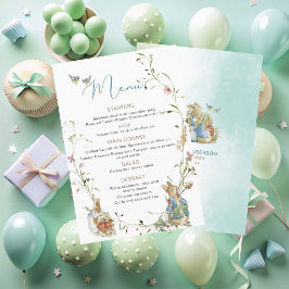 Waterverf sierlijke Wildflower Peter Rabbit baby s Informatiekaartje