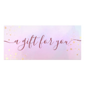 Waterverf Signature Script Spa Cadeaucertificaat Reclamekaart (Voorkant)