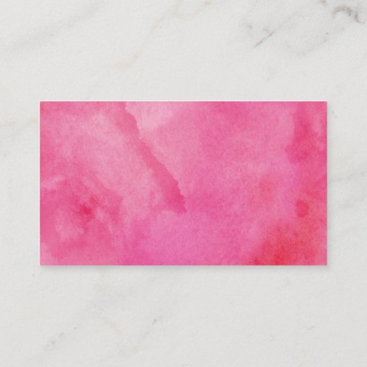 Waterverf silhouet roze make-up artiest elegant visitekaartje (Achterkant)