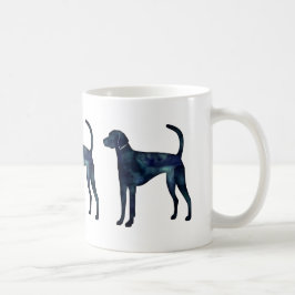 Waterverf Silhouette (Amerikaanse Foxhound Dog Bla Koffiemok