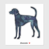 Waterverf Silhouette (Amerikaanse tongzwarte) Sticker (Vel)