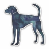 Waterverf Silhouette (Amerikaanse tongzwarte) Sticker (Voorkant)